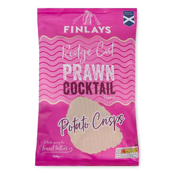 Finlays Ridge Cut Prawn Cocktail Flavour Potato Crisps 150g